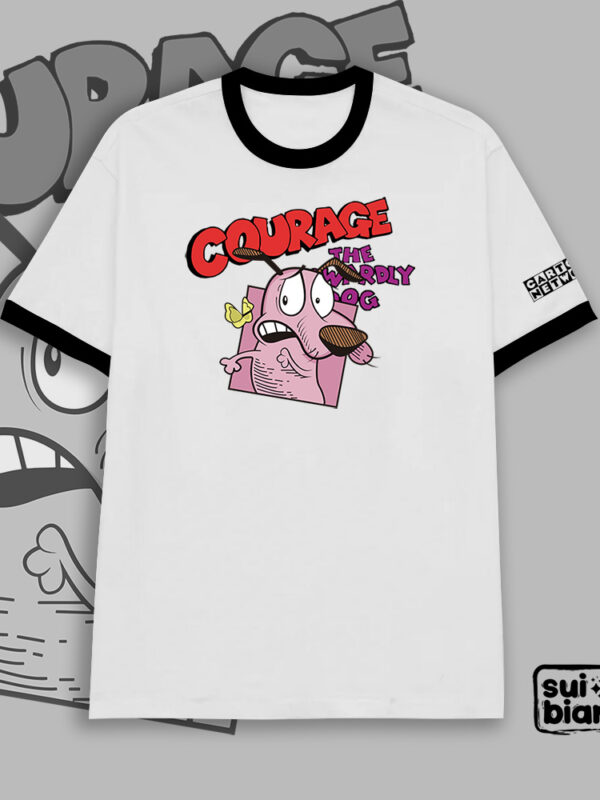 Coraje el perro | Camiseta borde negro | Cartoon Network