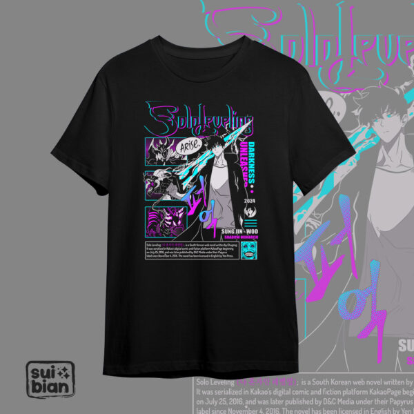 Darkness unleashed | Camiseta negra | Solo leveling