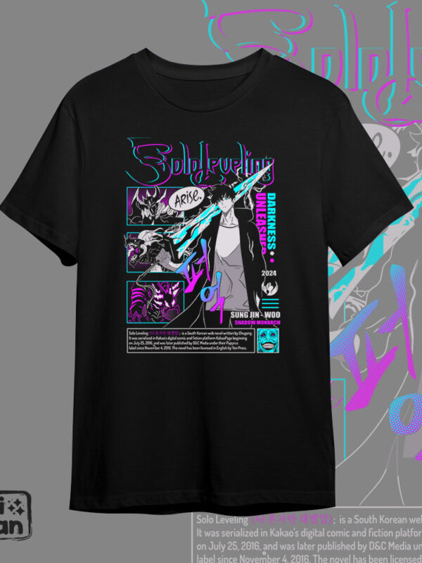 Darkness unleashed | Camiseta negra | Solo leveling