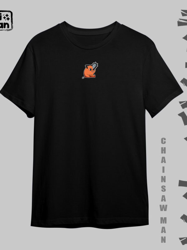 Denji y Pochita | Camiseta negra | Chainsaw Man