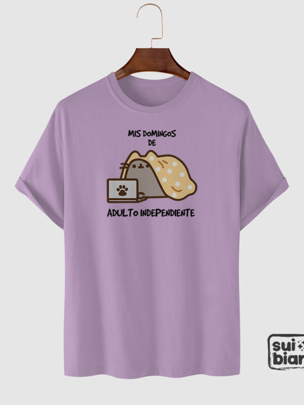 Adulto independiente | Camiseta Lila | Gatos