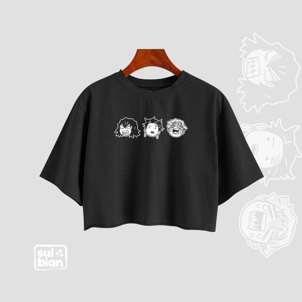 Faces meme | Croptop oversize negro | Kimetsu no Yaiba