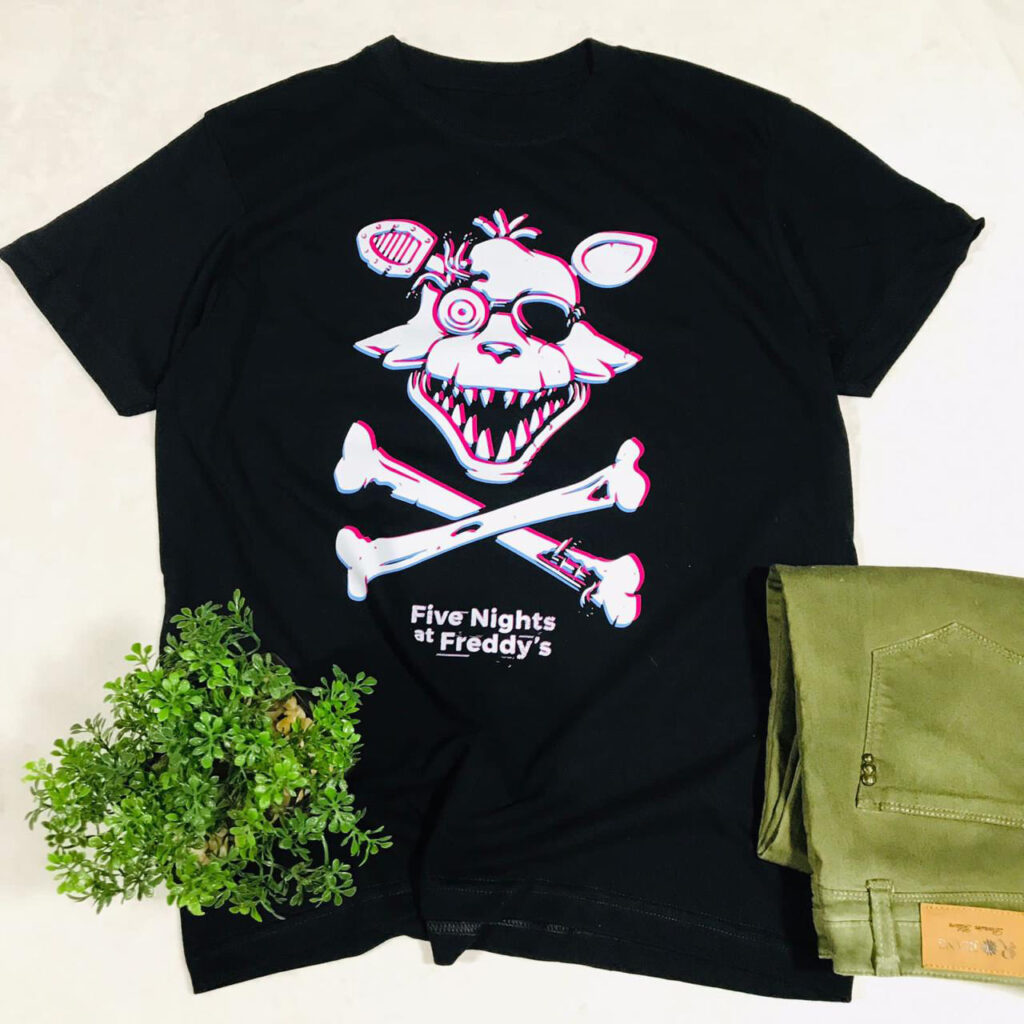 Foxy Skull | Camiseta azul oscuro | Five Nights at Freddy's - Imagen 3