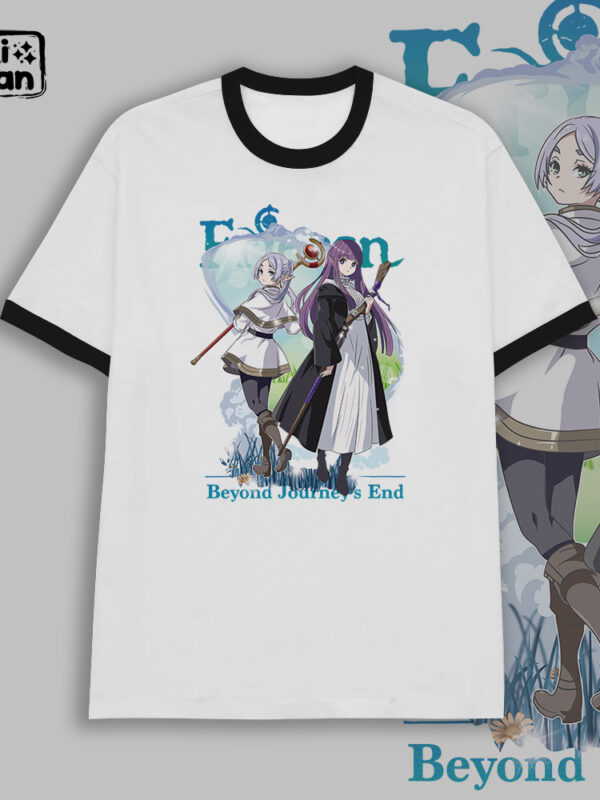 Frieren beyond journey's end | Camiseta borde negro