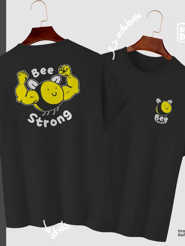 Bee strong | Camiseta negra | Gym