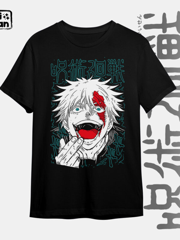 Gojo Crazy | Camiseta negra | Jujutsu Kaisen