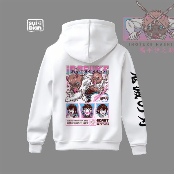 Inosuke | Hoodie N/B | Kimetsu no Yaiba - Imagen 3