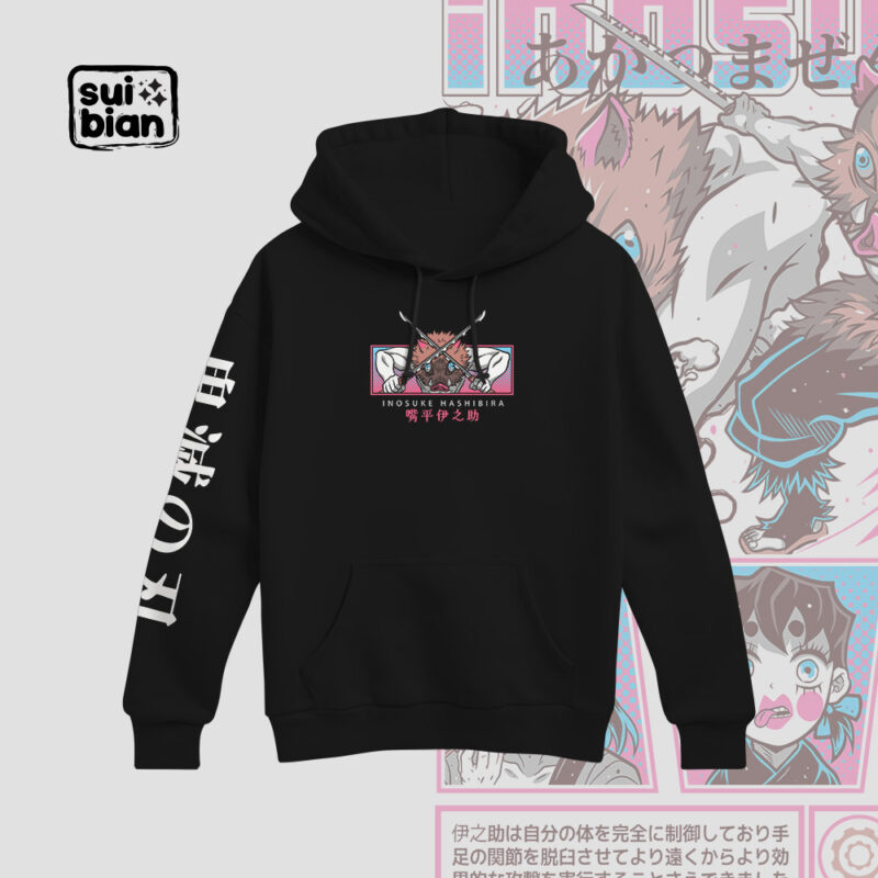 Inosuke | Hoodie N/B | Kimetsu no Yaiba - Imagen 2