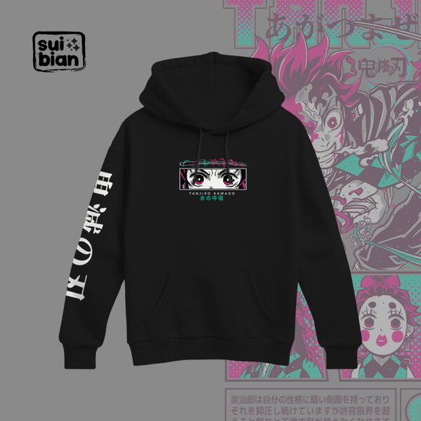 Tanjiro | Hoodie N/B | Kimetsu no Yaiba - Imagen 4