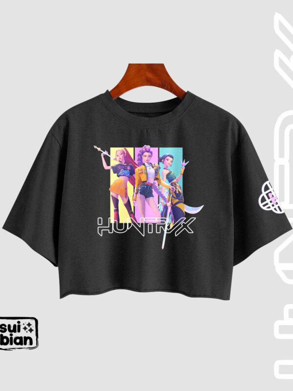 How It's Done | Croptop Oversize negro | Huntrix