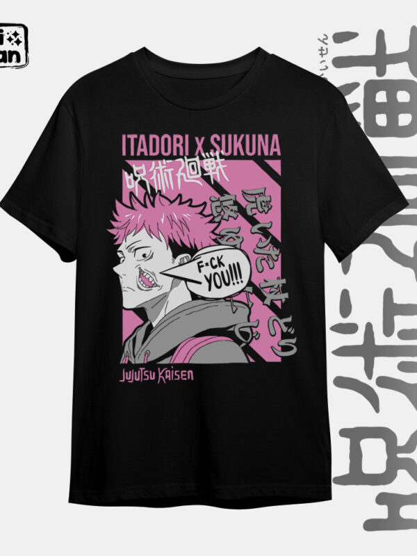 Itadori x Sukuna | Camiseta negra | Jujutsu Kaisen