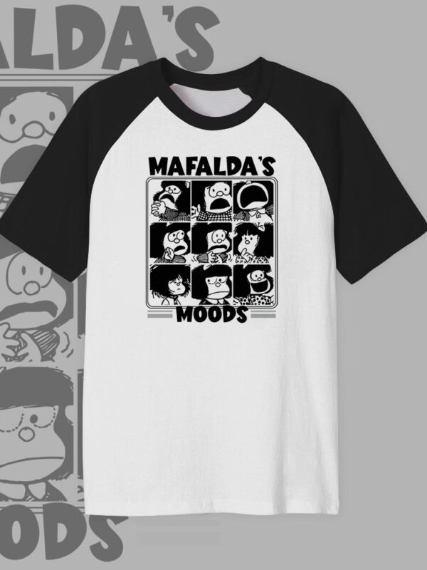 Mafalda's Moods | Camiseta manga negra | Snoopy & Mafalda