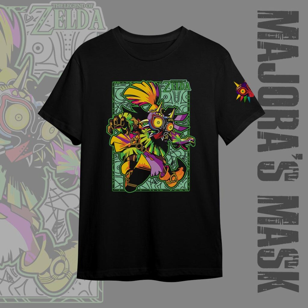 Majora's mask | Camiseta negra | Videojuegos | Zelda