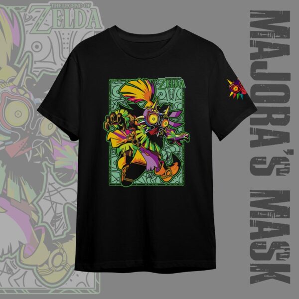 Majora's mask | Camiseta negra | Videojuegos | Zelda