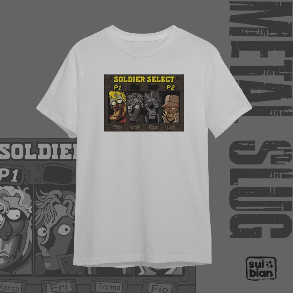 Soldier Select | Camiseta blanca/negra | Videojuegos | Metal Slug