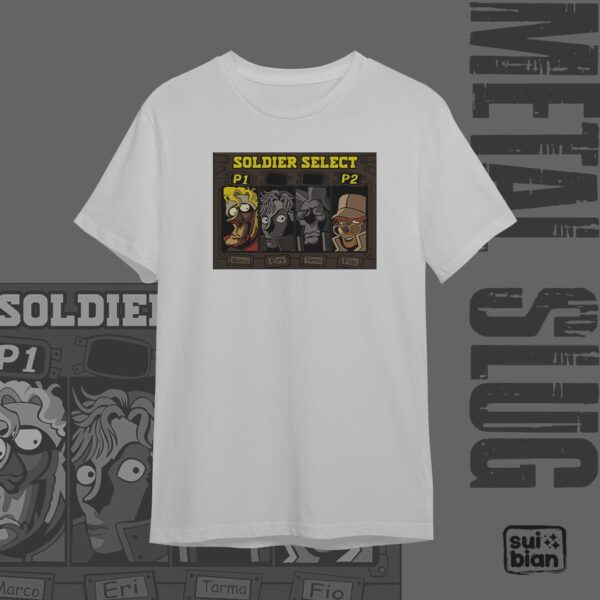Soldier Select | Camiseta blanca/negra | Videojuegos | Metal Slug
