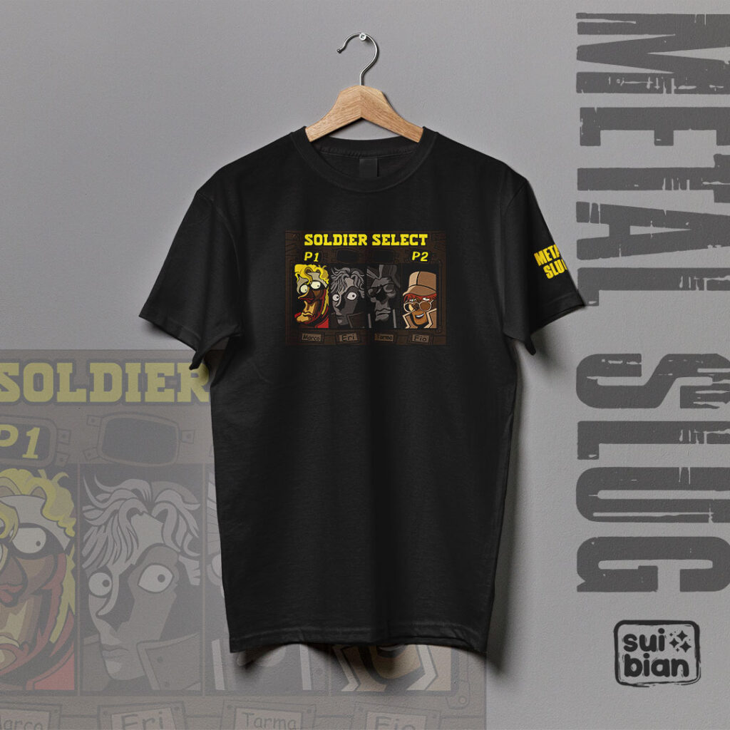 Soldier Select | Camiseta blanca/negra | Videojuegos | Metal Slug - Imagen 2