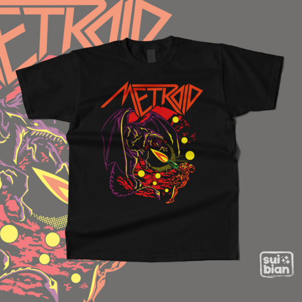 Metroid | Camiseta negra | Videojuegos