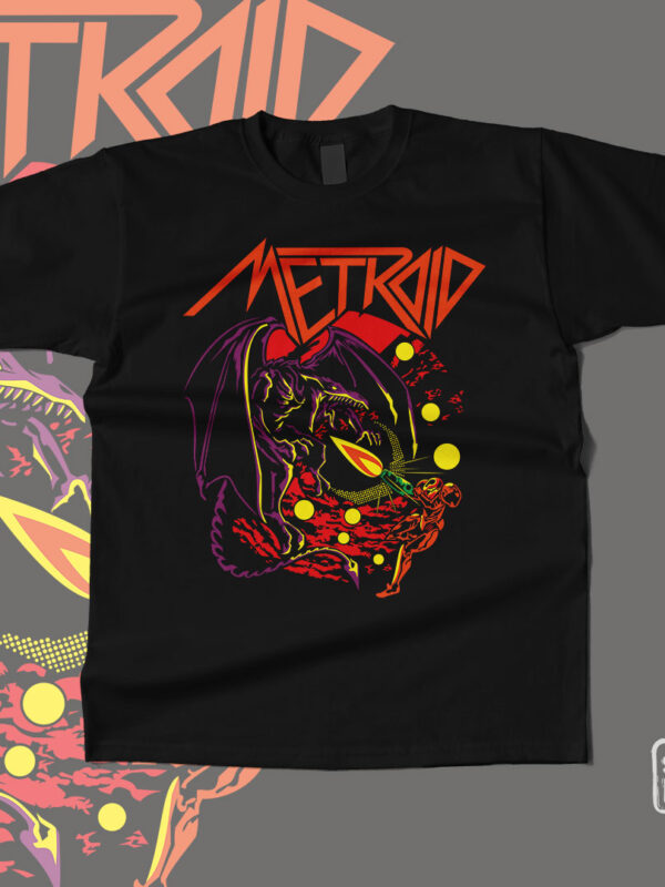 Metroid | Camiseta negra | Videojuegos