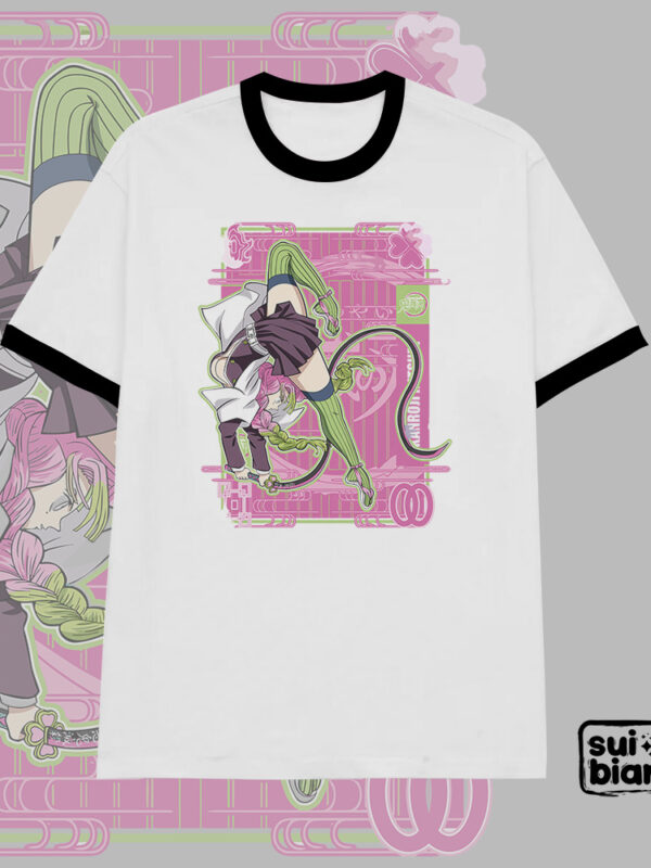 Mitsuri dance | Camiseta borde negro | Kimetsu no Yaiba
