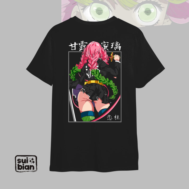 Pilar del amor | Camiseta negra | Kimetsu no Yaiba