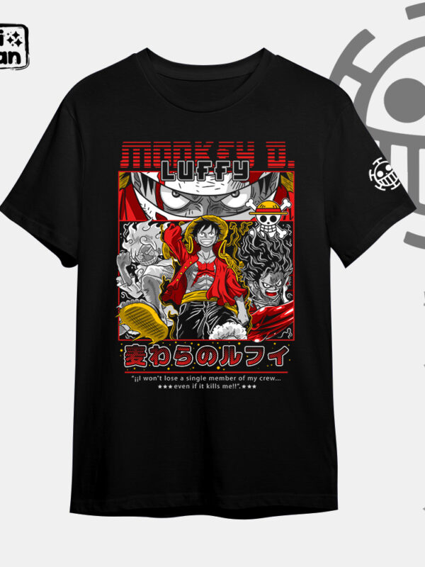 Luffy D Monkey | Camiseta negra | One Piece