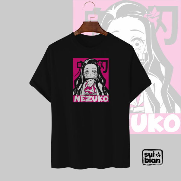 Nezuko photo | Camiseta negra | Kimetsu no Yaiba