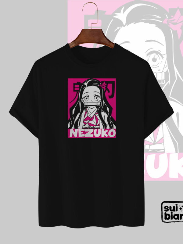 Nezuko photo | Camiseta negra | Kimetsu no Yaiba