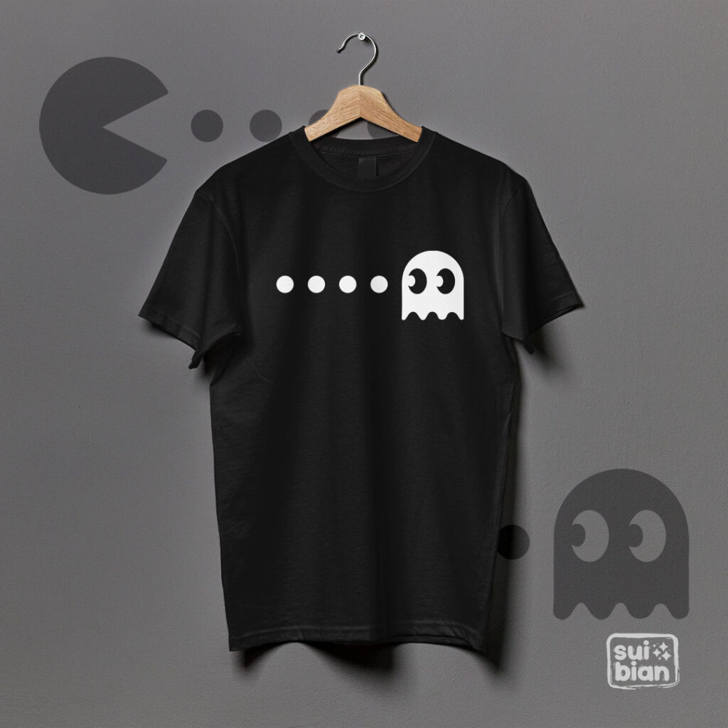 Pacman / Fantasmita | Camiseta para Parejas - Imagen 2
