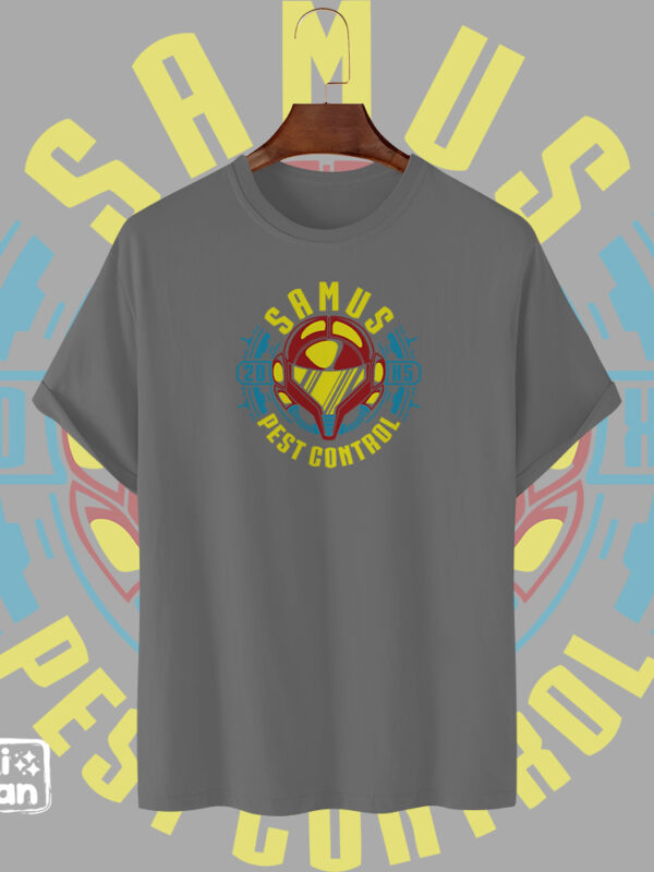 Pest control | Camiseta gris | Videojuegos | Metroid