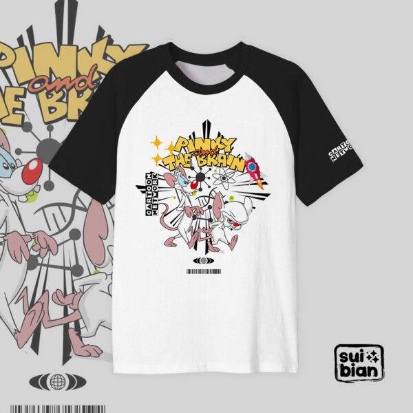 Pinky y Cerebro | Camiseta manga negra | Cartoon Network