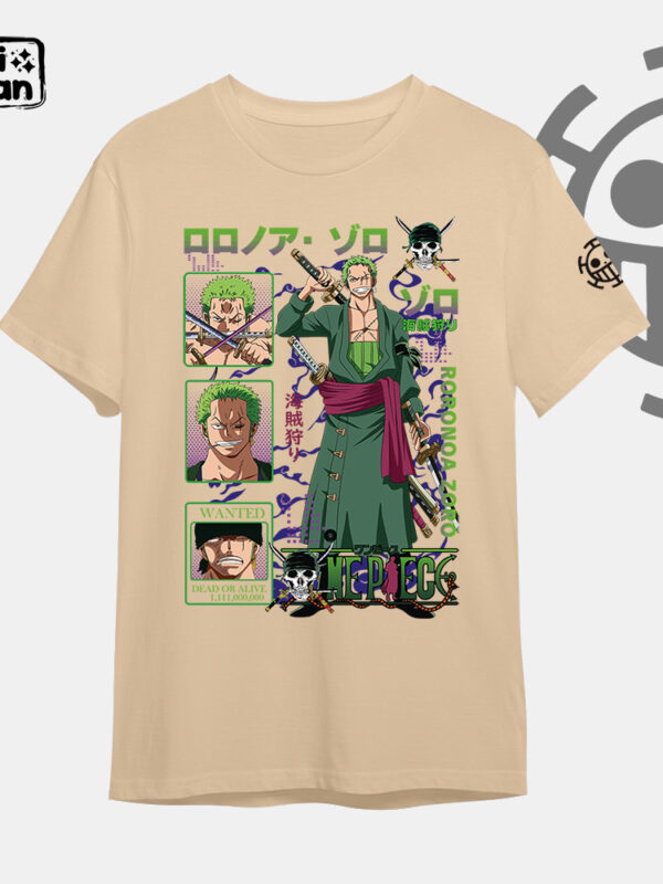 Roronoa Zoro | Camiseta beige | One Piece