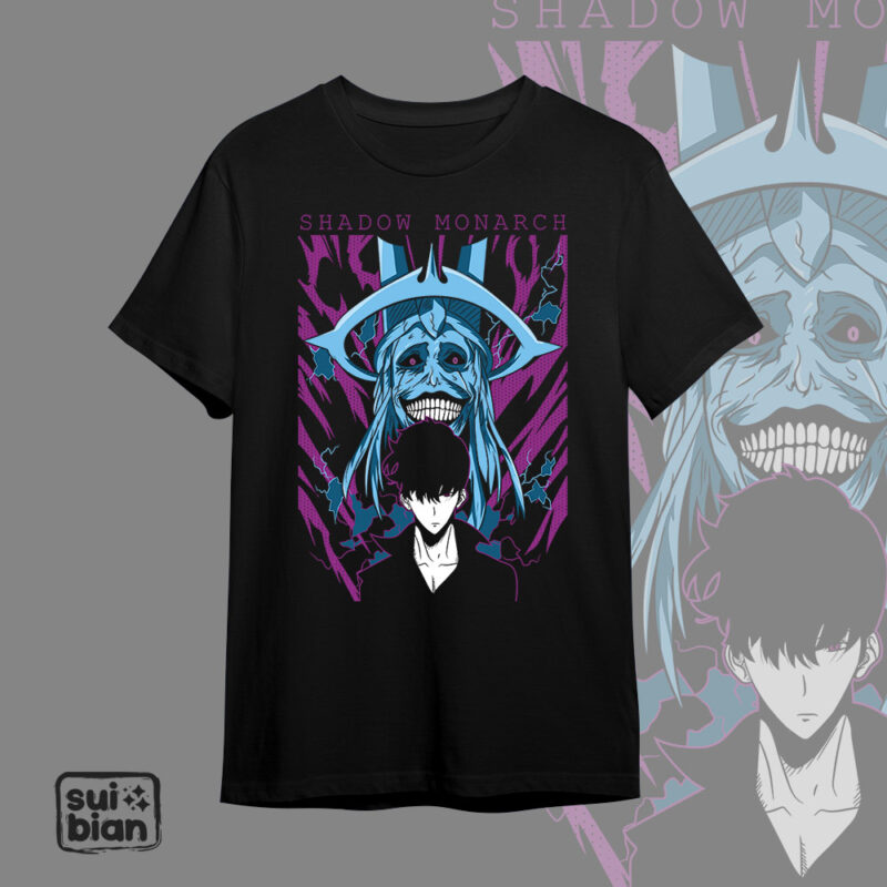 Shadow monarch | Camiseta oscura | Solo leveling - Imagen 2