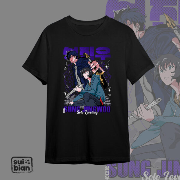 Sung Jing Woo | Camiseta negra | Solo leveling