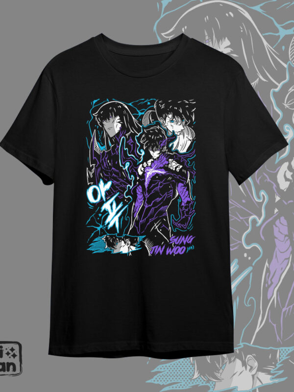 Progress | Camiseta negra | Solo leveling