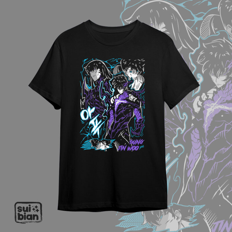 Progress | Camiseta negra | Solo leveling
