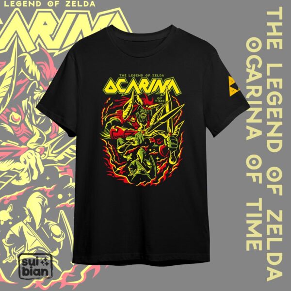 Ocarina of time | Camiseta negra | Videojuegos | Zelda