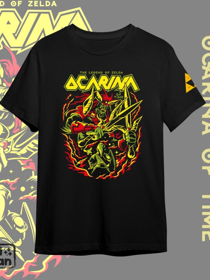 Ocarina of time | Camiseta negra | Videojuegos | Zelda