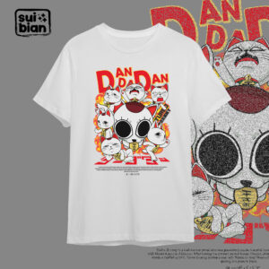 Turbo Cat | Camiseta blanca | Durazno | DanDaDan