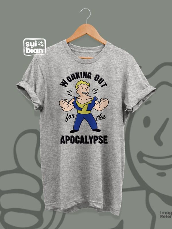 V-Boy Gym | Camiseta gris jaspe | Fallout