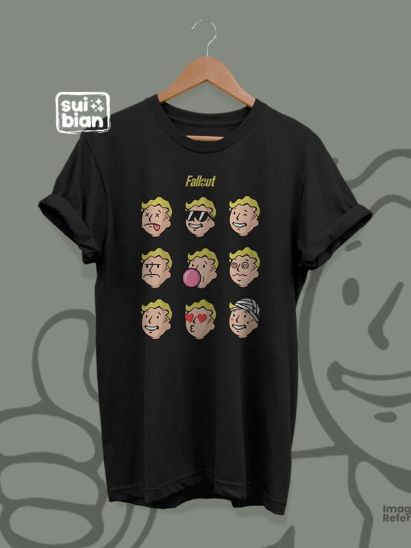 V-Boy moods | Camiseta negra | Fallout