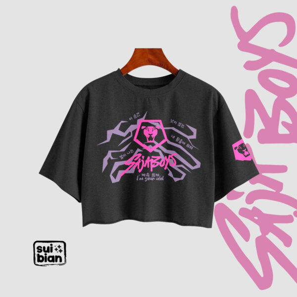 Your idol | Croptop / Camiseta negra | Huntrix - Imagen 2