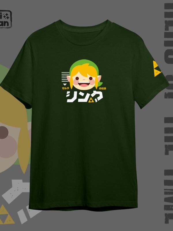 Link face | Camiseta verde militar | Videojuegos | Zelda