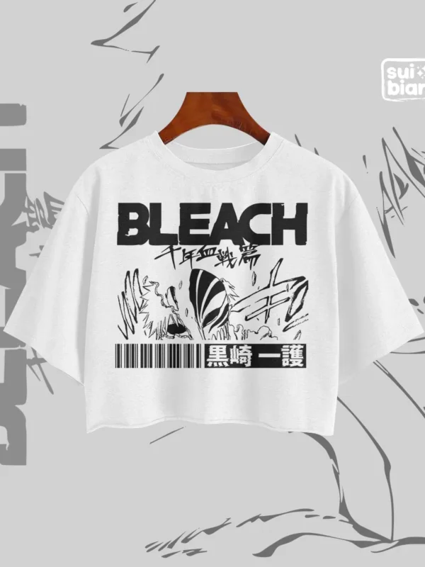Hollow Mask | Croptop blanco | Bleach