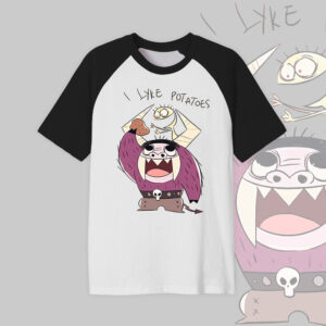 I lyke potatoes | Camiseta manga negra | Cartoon Network