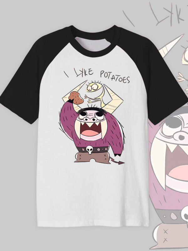 I lyke potatoes | Camiseta manga negra | Cartoon Network