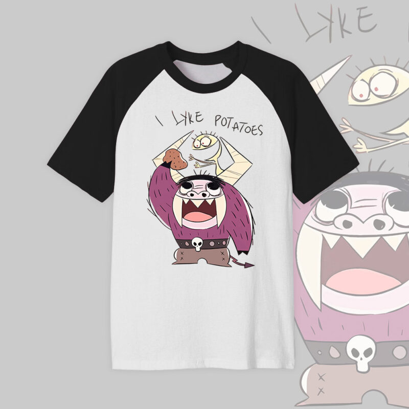 I lyke potatoes | Camiseta manga negra | Cartoon Network